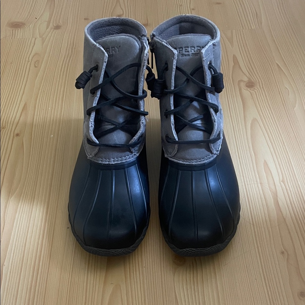 Sperry Black and Gray Rain Boots - Womens